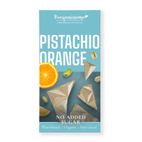 TABLETTE CHOCOLAT BLANC PISTACHES ORANGE (SANS SUCRE) BI 60G