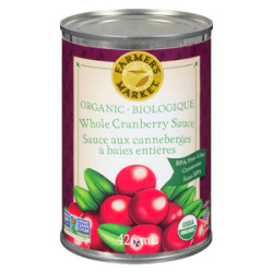 SAUCE CANNEBERGES À BAIES ENTIÈRES BIO 426ML