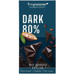 TABLETTE CHOCOLAT NOIR 80% (SANS SUCRE) BIO 60G