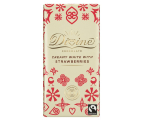 CHOCOLAT BLANC FRAISES 85G