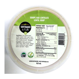 SOUPE AUX LENTILLES 473ML