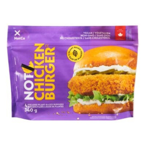 BURGER DE POULET BASE À DE PLANTES 340G